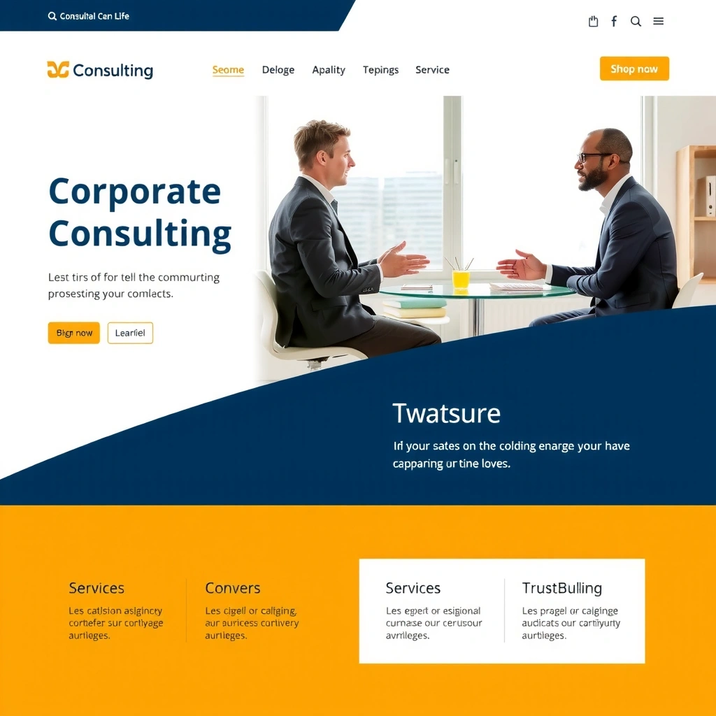 Corporate website design for consulting firm