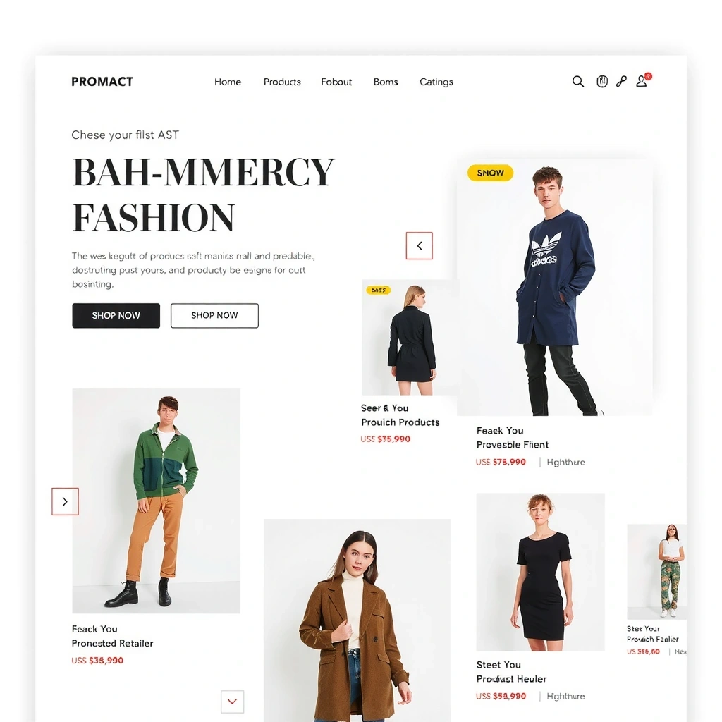 E-commerce website design for fashion retailer
