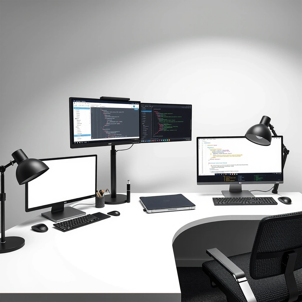 Modern web design workspace