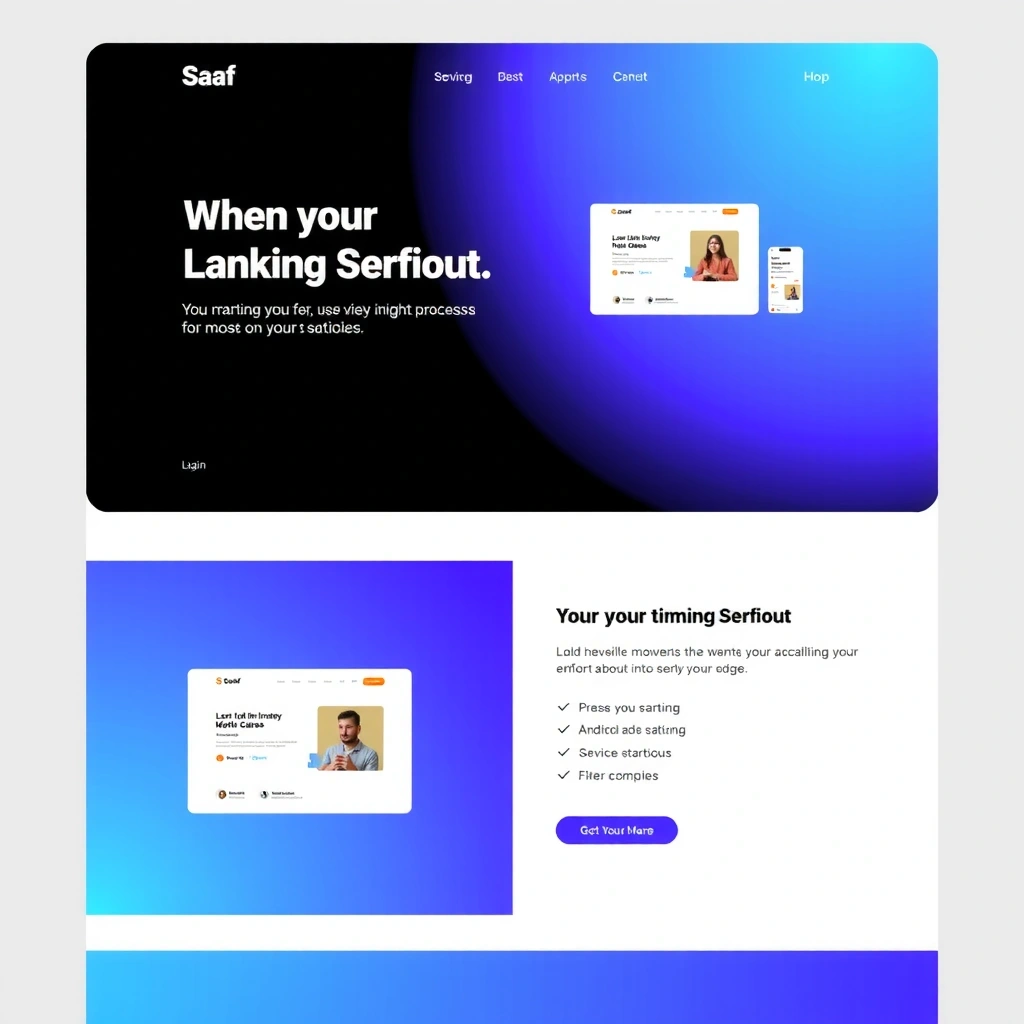 SaaS startup landing page